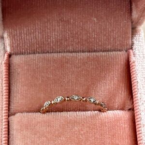 10K Rose Gold Diamond Ring